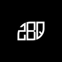 zbq-Buchstaben-Design. zbq-Buchstaben-Logo-Design auf schwarzem Hintergrund. zbq kreative Initialen schreiben Logo-Konzept. zbq Briefgestaltung. vektor