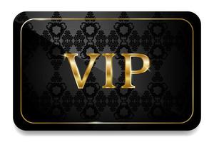 vip-kort i svart med guld och vintagemönster. premium vip-kort. modern kreativ mall. rea banner. vektor