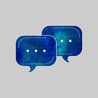 Aquarell Sprechblasen Dialogsymbol Dialogblase Vektor Chat
