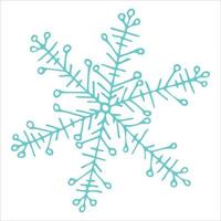 süße handgezeichnete Schneeflocke Cliparts. Vektor-Doodle-Illustration. weihnachten und neujahr modernes design. für Print, Web, Design, Dekoration, Logo. vektor