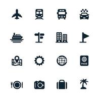 Reise- und Urlaubssymbole
