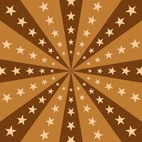 brauner Starburst-Strahl nahtloser Hintergrund vektor
