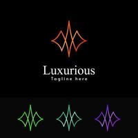 luxuriöse Logo-Vorlage. Luxusmarkenidentität für Hotels, Spas, Immobilien und Premiumprodukte. luxuriöse Markenlogo-Vorlage. modernes Luxus-Logo. Luxus- und Premium-Logo. vektor
