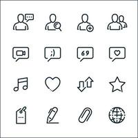 sociala medier ikoner med vit bakgrund vektor