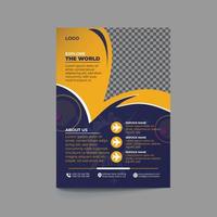 Reiseflyer-Vorlage A4-Format druckfertig beliebtestes Design für Marketing- und Reiseagenturen vektor