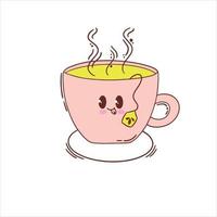 Illustration einer niedlichen Tasse, Doodle-Illustration vektor