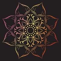 Goldmandala-Blumenmuster, dekorative Vintage-Elemente, Mandala-Hintergrund vektor