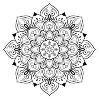 mandala blommönster, vintage dekorativa element, mandala bakgrund vektor