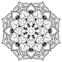 Schwarz-Weiß-Mandala-Blumenmuster, dekorative Vintage-Elemente, Mandala-Hintergrund vektor