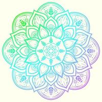 mandala blommönster, vintage dekorativa element, mandala bakgrund vektor