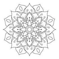 Schwarz-Weiß-Mandala-Blumenmuster, dekorative Vintage-Elemente, Mandala-Hintergrund vektor