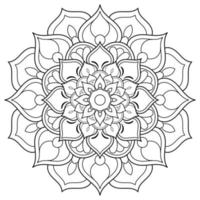 Schwarz-Weiß-Mandala-Blumenmuster, dekorative Vintage-Elemente, Mandala-Hintergrund vektor