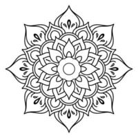 Schwarz-Weiß-Mandala-Blumenmuster, dekorative Vintage-Elemente, Mandala-Hintergrund vektor