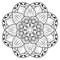 mandala blommönster, vintage dekorativa element vektor