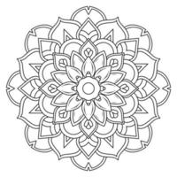 Schwarz-Weiß-Mandala-Blumenmuster, dekorative Vintage-Elemente, Mandala-Hintergrund vektor