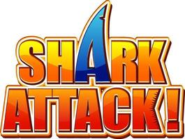 Shark Attack Typografie-Design vektor