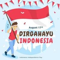 Indonesiens självständighetsdag vektor