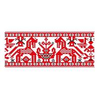 pixeliserade mönster vyshyvanka traditionella etniska ukrainska sömlösa mönster slaviska prydnad vektor