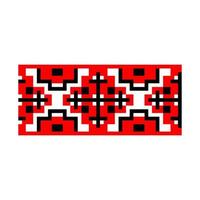 pixeliges Muster Vyshyvanka traditionelles ethnisches ukrainisches nahtloses Muster slawisches Ornament vektor