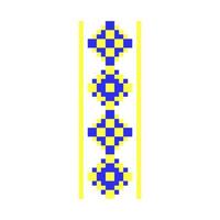 pixeliges Muster Vyshyvanka traditionelles ethnisches ukrainisches nahtloses Muster slawisches Ornament vektor