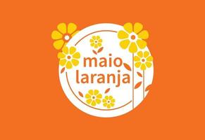 Maio Laranja. 18. mai ist nationaler tag gegen missbrauch und ausbeutung von kindern in brasilien vektor