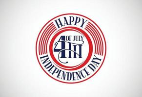 glücklicher unabhängigkeitstag, 4. juli nationalfeiertag. Beschriftungstextdesign-Vektorillustration vektor