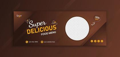 super leckerer kaffee social media post und food web banner vorlage vektor