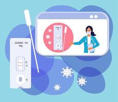 antigen test kit vektor illustration isolerade på vitt