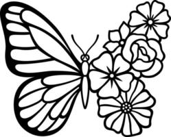 Reihe von Schmetterlingen in verschiedenen Formen. vektor