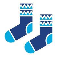 Socken Glyphe zweifarbiges Symbol vektor