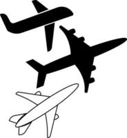 Vektor Stock Flugzeug Symbol Logo isoliert Symbol Vektor
