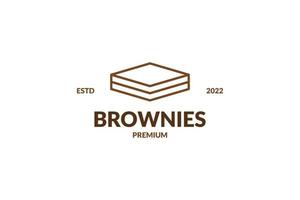 Flache Brownies-Logo-Design-Vektor-Vorlagen-Illustration