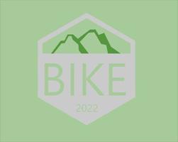 einfache Mountainbike-Logo-Vorlage vektor