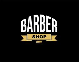Barbershop logotyp skriver vektor enkel modern barbershop design