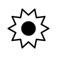 solen ikon mall vektor