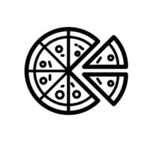 Abbildung Vektorgrafik Pizza-Symbol vektor