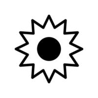 solen ikon mall vektor