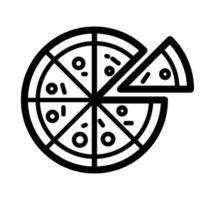 Abbildung Vektorgrafik Pizza-Symbol vektor