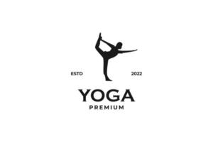 platt yoga logotyp design vektor mall illustration