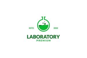 platt glas laboratorium logotyp design vektor mall