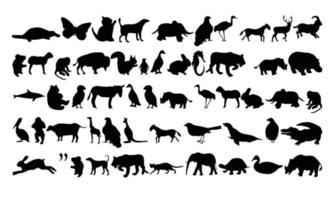 Eine Sammlung von Tiervektoren für Logos, Symbole, T-Shirts und Kinderlernen. vektor