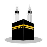 Kaaba islamisk plats för helig tillbedjan vektor