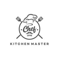 kreativa kock hatt symbol text teckensnitt brev logotyp vektor designillustration
