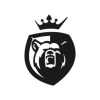 Wütendes Bärensport-Vektor-Logo-Konzept isoliert auf weißem Hintergrund. vektor