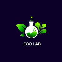natürliches Laborlogo entwirft Konzept, kreatives Symbol für Wissenschaft und Medizin, Eco-Lab-Logo-Vorlage