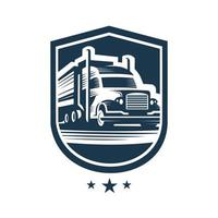 eine LKW-Logo-Vorlage, Fracht, Versand, Logistik, Express