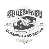 Reinigung Schuhwäsche Wäscherei Logo Vorlage. Schuhpflege-Vektor-Illustration vektor