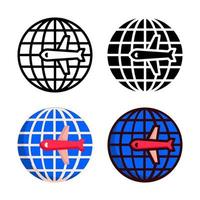 global leverans ikon stil samling vektor