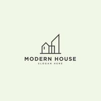 modernes Hausbau-Immobilien-Logo-Design vektor