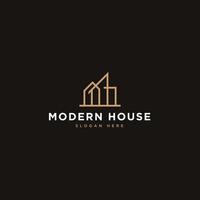 modernes Hausbau-Immobilien-Logo-Design vektor